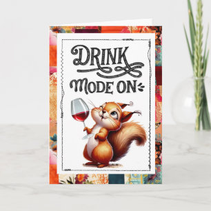 Carte Jeu de boisson pour l'écureuil de fête Humour adul