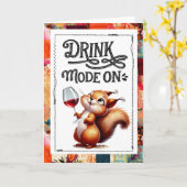 Carte Jeu de boisson pour l'écureuil de fête Humour adul (Fleur jaune)