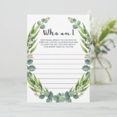 Carte Jeu de brise-glace verdoyant pour Baby shower (Debout devant)