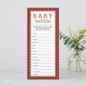 Carte Jeu De Brouillard, Jeu De Baby shower, Petit Homme (Debout devant)