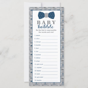 Carte Jeu De Brouillard, Jeu De Baby shower, Petit Homme