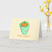 Carte Jeu de carottes pour bébé (Fleur jaune)