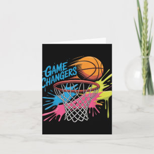 Carte Jeu de Changements de Basket-ball Tie Dye Coloré S