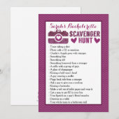 Carte Jeu de chasse au trésor pour enterrement de vie de (Devant / Derrière)