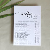 Carte Jeu de chaussures mariage, jeu de Fêtes des mariée