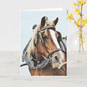 Carte Jeu de cheval en harnais (Fleur jaune)