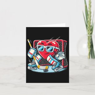 Carte Jeu de coeur Jeu de hockey gardien de but Valentin