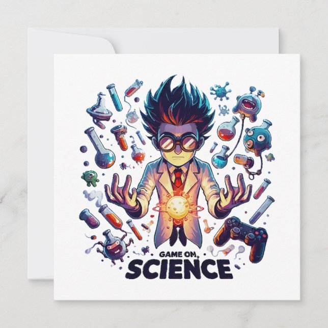 Carte Jeu de concoction chimique, thème scientifique (Devant)