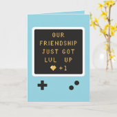 Carte Jeu de console d'anniversaire Niveau d'amitié Une  (Fleur jaune)