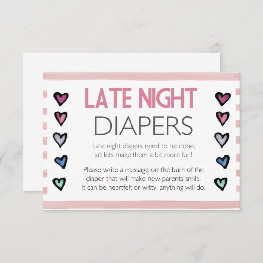 Carte Jeu de couches (Devant / Derrière)