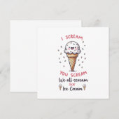 Carte Jeu de crème glacée mignonne (Devant / Derrière)