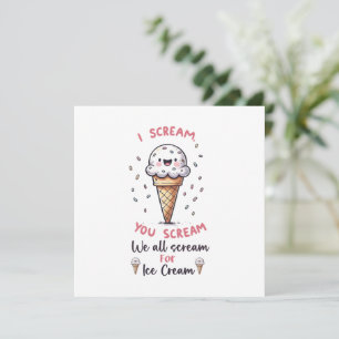 Carte Jeu de crème glacée mignonne