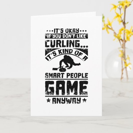 Carte Jeu de curling (Fleur jaune)