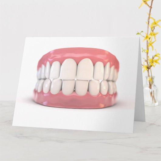 Carte Jeu de dents faux (Fleur jaune)