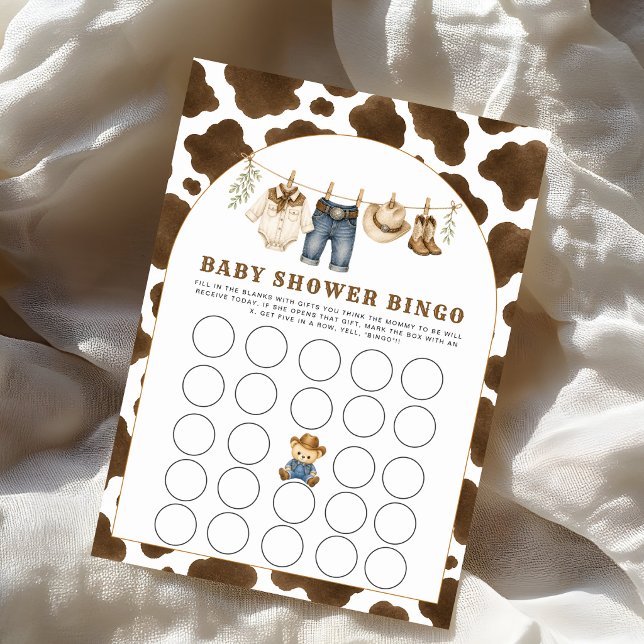 Carte Jeu de dessin de ventre de bébé cow-boy (Créateur téléchargé)