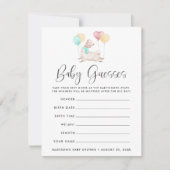 Carte Jeu de devinette pour Baby Shower Douce Lama (Devant)