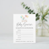 Carte Jeu de devinette pour Baby Shower Douce Lama (Debout devant)
