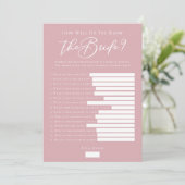 Carte Jeu de douche de mariage Rose Pink téléchargeable (Debout devant)