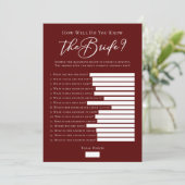 Carte Jeu de douche de mariage téléchargeable Faits sur (Debout devant)