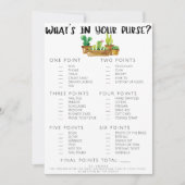 Carte Jeu de douche de mariée cactus rustique double fac (Devant)