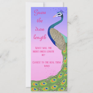 Carte Jeu de Fête des mariées à thème Peacock