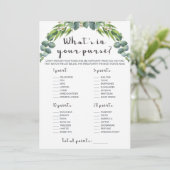 Carte Jeu de Fête des mariées Feuille Eucalyptus moderne (Debout devant)