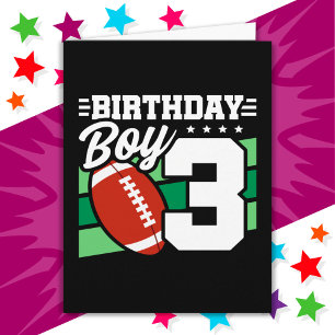 Carte Jeu de football 3 ans Thème 3ème anniversaire garç