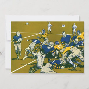 Carte Jeu de football vintage, équipes or contre bleu