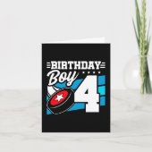 Carte Jeu de hockey 4 ans Thème 4ème anniversaire garçon (Devant)