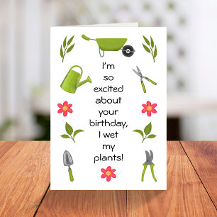 Carte Jeu de jardin amusant anniversaire