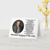 Carte Jeu de la citation de Benjamin Franklin de (Fleur jaune)