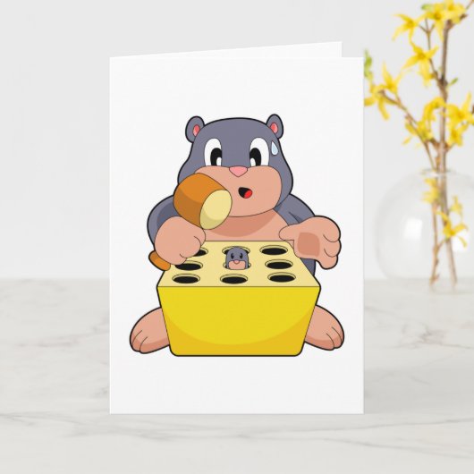 Carte Jeu de la taupe (Fleur jaune)