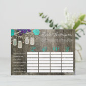 Carte Jeu de l'amour Scattergories pour une fête de fian (Debout devant)