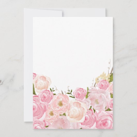 Carte Jeu de mariage floral Voici la mariée pour une bab (Dos)