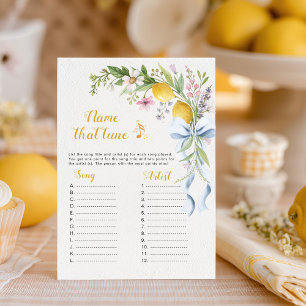 Carte Jeu de mariage sur le thème des citrons : Nommez c