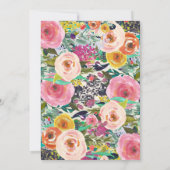 Carte Jeu de mots cachés pour une douche de mariage flor (Dos)