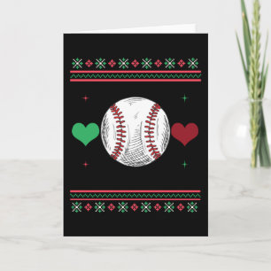 Carte Jeu de Noël moche de baseball