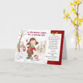 Carte Jeu de Noël pour Fille. Trouver 8 choses cachées (Fleur jaune)