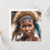 Carte Jeu de peinture aquarelle, caractère hyper réalist (Devant/Arrière en situation)