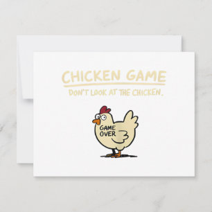 Carte Jeu de poulet Ne regardez pas le poulet drôle de p