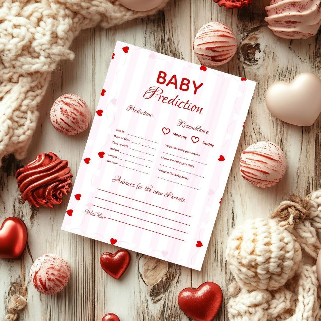 Carte Jeu de prédiction de bébé pour la Saint-Valentin j (Créateur téléchargé)