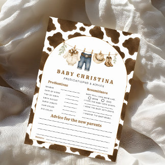 Carte Jeu de prédictions et de conseils pour bébé Little