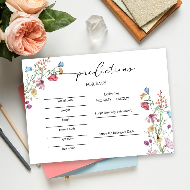 Carte Jeu de prédictions fleurs sauvages (Créateur téléchargé)