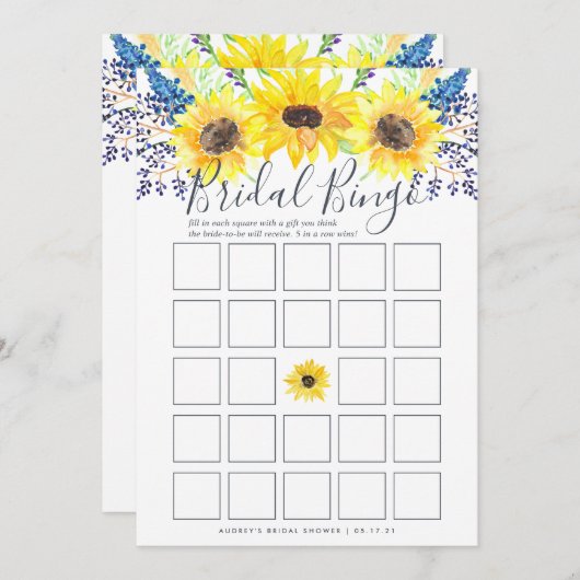 Carte Jeu de salle de bain double vue Flowerfields (Devant / Derrière)