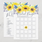 Carte Jeu de salle de mariage double face Flowerfields (Devant / Derrière)