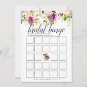 Carte Jeu de salle de mariage double face Vibrant Bloom (Devant)