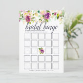 Carte Jeu de salle de mariage double face Vibrant Bloom (Debout devant)