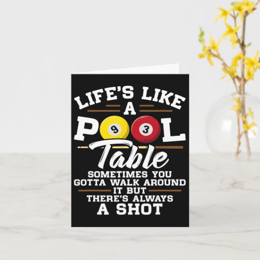 Carte Jeu De Snooker Lifes Comme Un Pool Table Pool Joue (Fleur jaune)