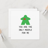 Carte Jeu de société Green Meeple Saint Valentin (Devant/Arrière en situation)