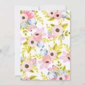 Carte Jeu de téléphone de douche nuptiale florale romant (Dos)